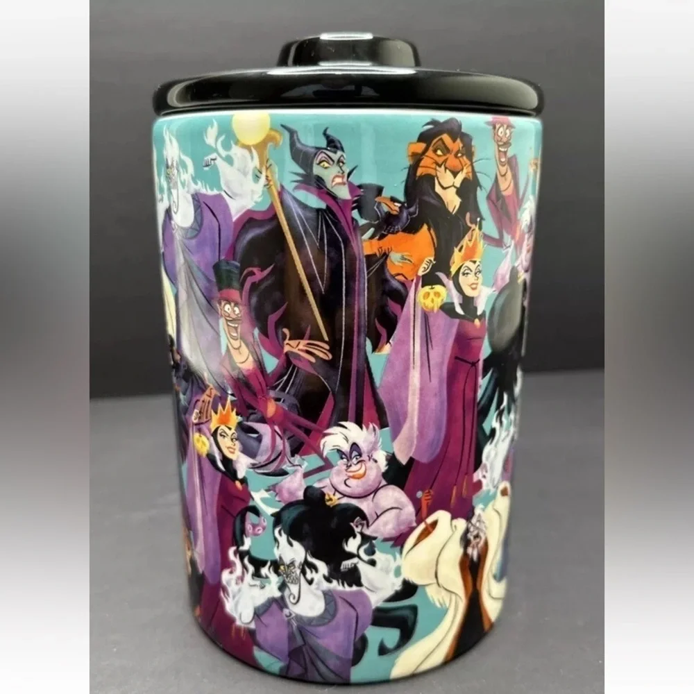NWT Disney Villains Ceramic Canister Cookie Jar - Maleficent Ursula Cruella
